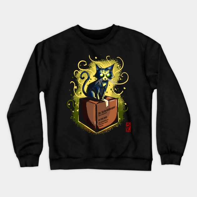 Schrödinger's cat Crewneck Sweatshirt by siriusreno
